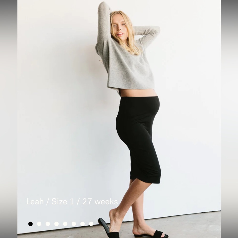 Storq maternity classic pencil skirt in black